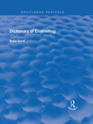 cover image of Dictionary of Enamelling